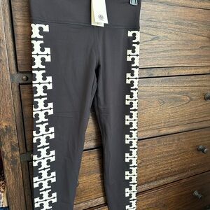 Tory Burch Black and White Patterned Leggings